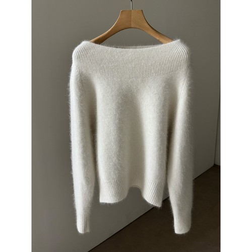 LOWBURN东大门㊣实拍女装新品真品25秋冬热卖人气休闲毛衣露肩