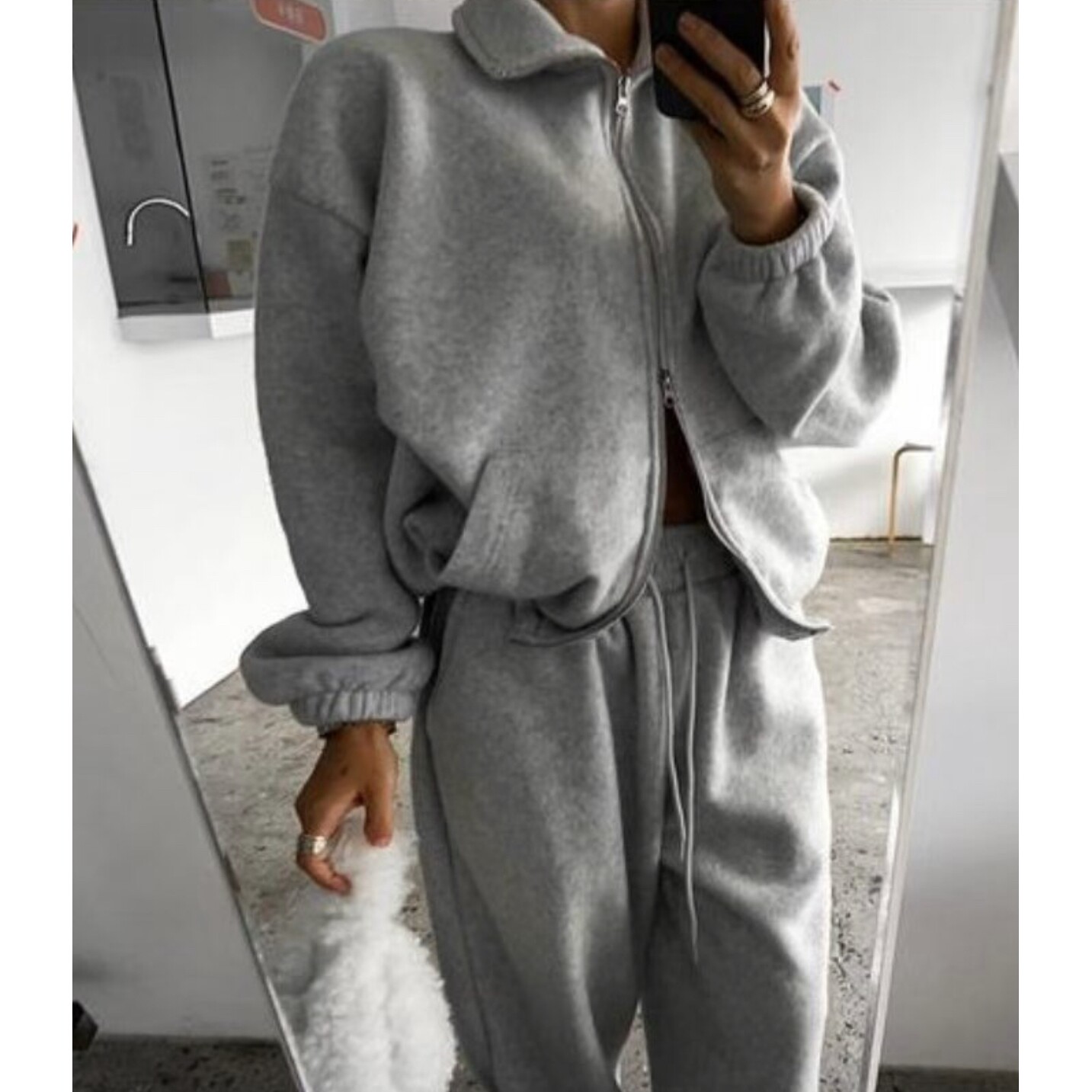 CRACKER_东大门㊣实拍女装新款真品人气25秋冬夹克抓绒拉链