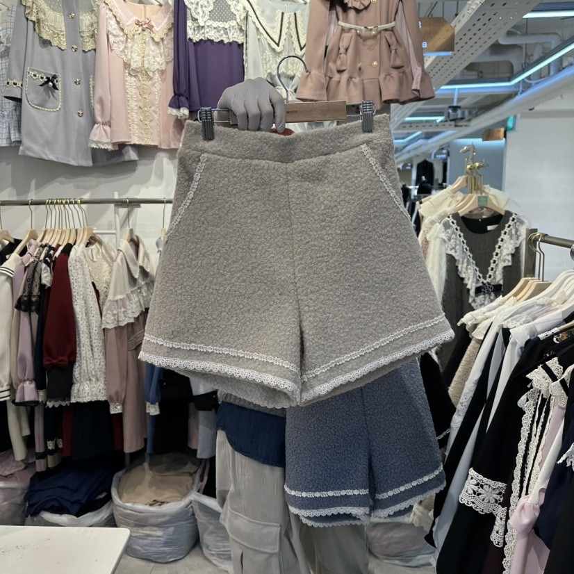 PaPa/HALMADE韩国直邮㊣女士新品热卖人气休闲短裤毛皮皮裤