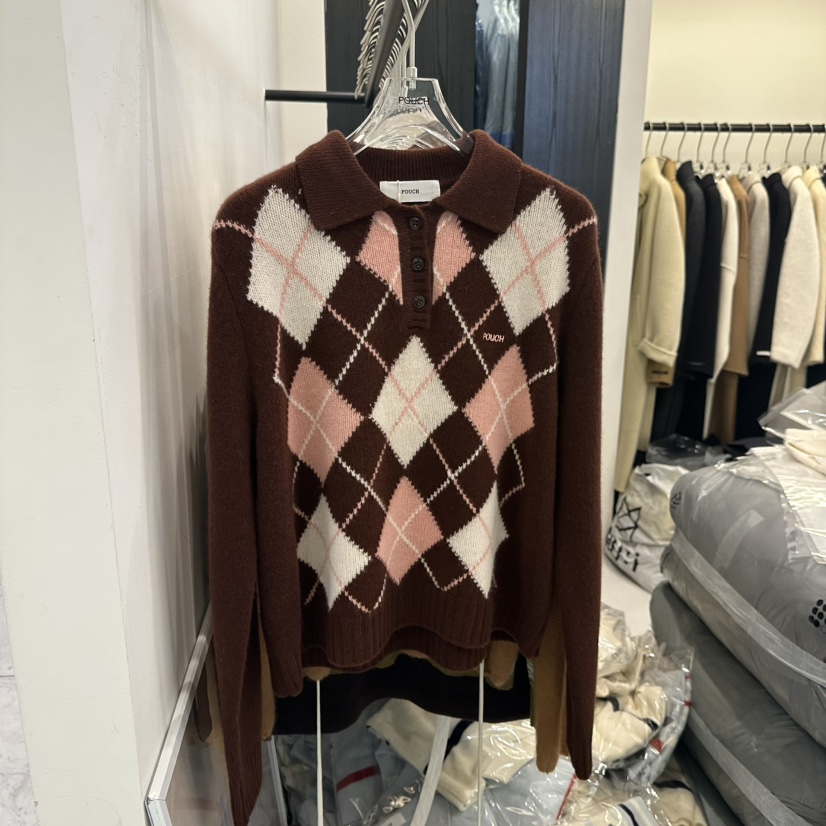 POUCH东大门㊣代购女装新款休闲25秋冬人气热卖时尚真品毛衣