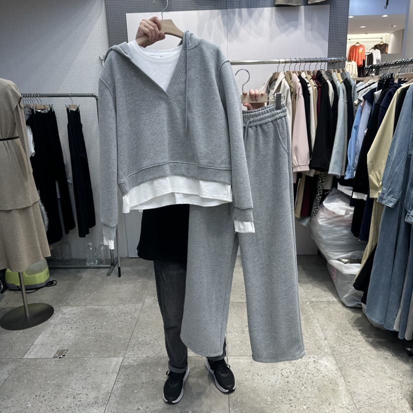 BLOOM-Q韩国代购㊣女士新款人气休闲真品25秋冬套装两件套