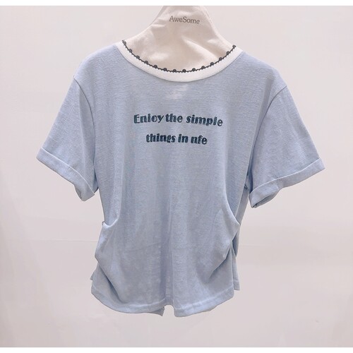 AWESOME-P㊣韩国直邮实拍女士新款热卖人气休闲26春夏时尚T恤