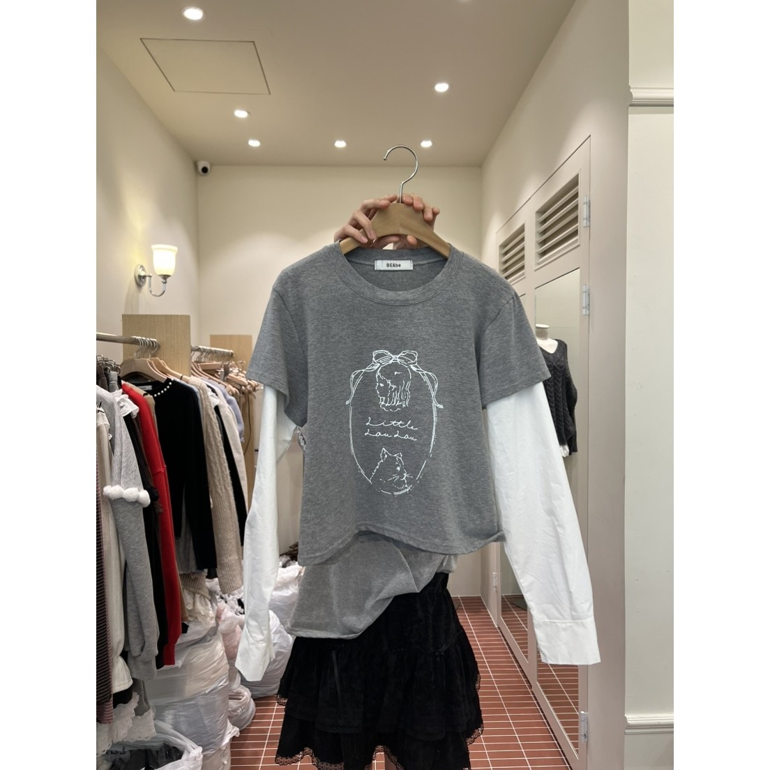 BE&be东大门㊣代购女士新款热卖25秋冬休闲推荐人气长袖T恤,户外/登山/野营/旅行用品,速干T恤,淘宝优惠券,粉丝福利购,淘宝优惠卷