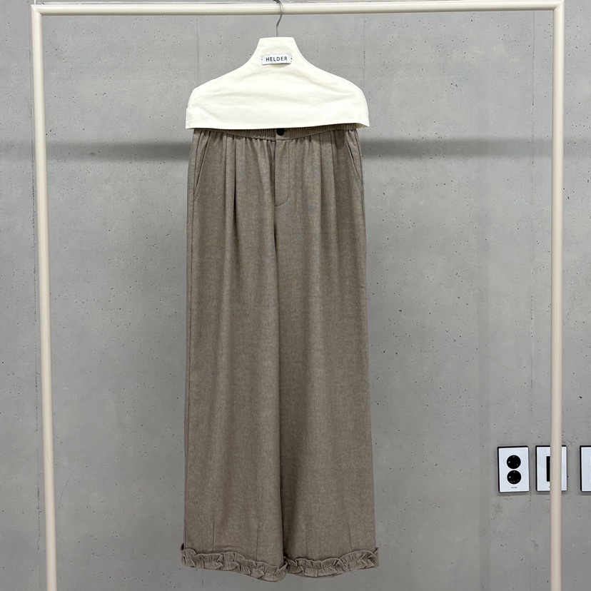 HELDER东大门㊣代购女士新品热卖人气休闲休闲裤人字形羊毛