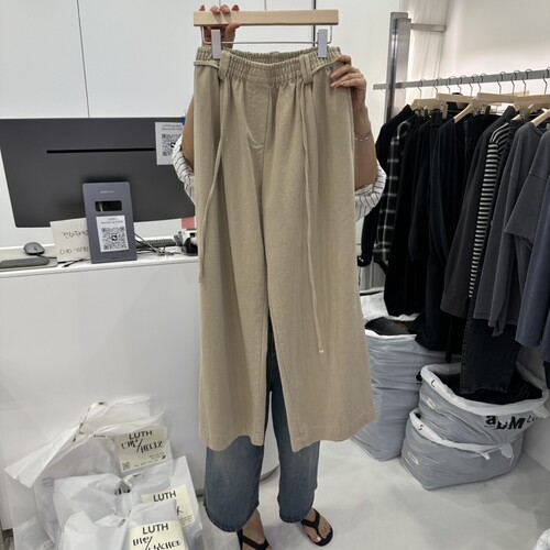 LUTH韩国代购㊣女装26秋季新款真品时尚热卖人气休闲裤含腰绳