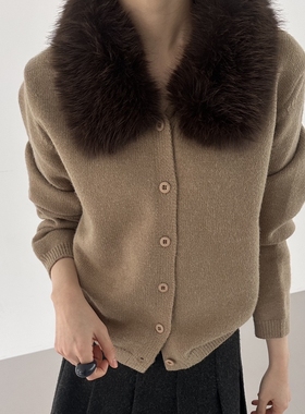 HOWDY东大门㊣代购女士新品25秋冬休闲推荐真品时尚毛衣毛皮