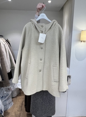 JINSIM韩国代购㊣女士新品真品休闲推荐时尚人气短款大衣连帽