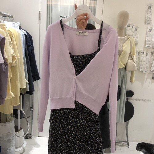 MONDAY TO SUNDAY㊣韩国直邮实拍女装新款26春夏针织衫不含内搭