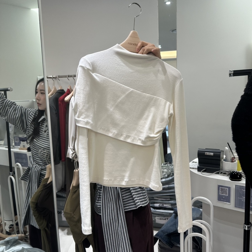 RENDER韩国代购㊣女士新款推荐25秋冬真品休闲热卖人气长袖T恤