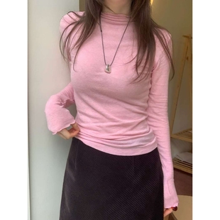 WEARRAW东大门㊣直邮女装新品25秋冬时尚人气长袖T恤安哥拉