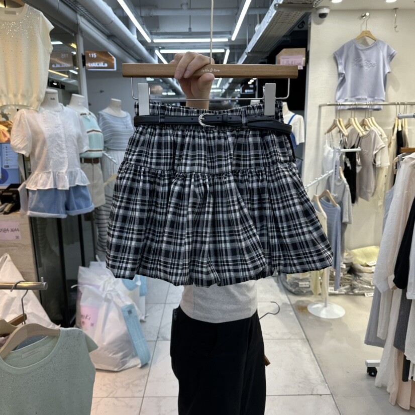 FLYFLY/LULULALLA/LIVE韩国直邮㊣女士新品人气裙裤含腰带格子