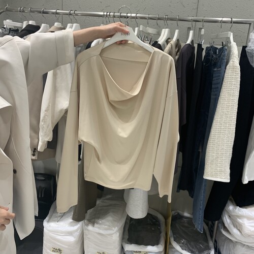 BRONZE㊣东大门实拍女装26秋季新品人气推荐时尚长袖T恤船领