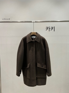 UNBOUND韩国代购㊣女士新款人气休闲真品时尚25秋冬中长款大衣