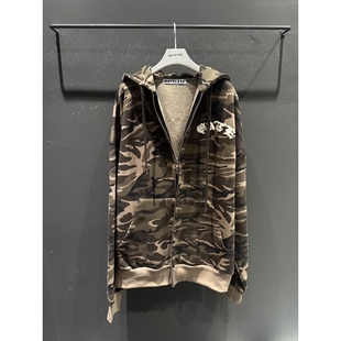 GATELESS韩国代购㊣女士新品25秋冬时尚人气夹克连帽拉链衫