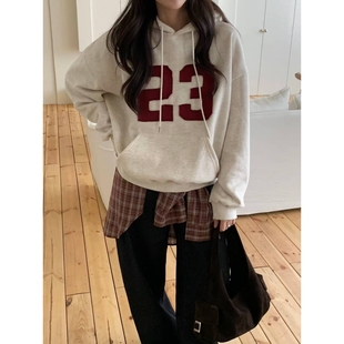 SATURDAY韩国直邮㊣女士新品时尚推荐人气休闲25秋冬卫衣兜帽