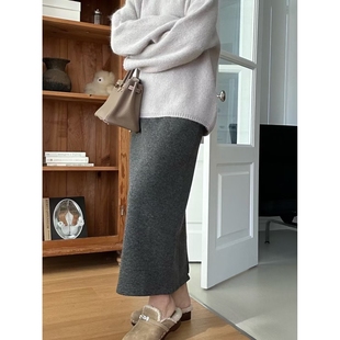 ot东大门㊣代购 推荐 女士新品 热卖 25秋冬长裙羊毛 时尚 KIND