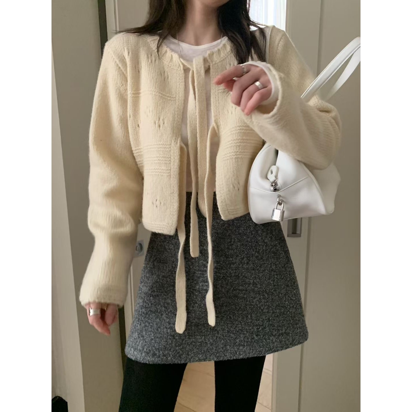 MELLOUNGE-T韩国代购㊣女装新品人气时尚热卖25秋冬针织衫