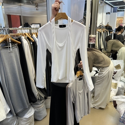 SANS韩国直邮㊣女装新品休闲26春夏时尚人气热卖针织衫假两件