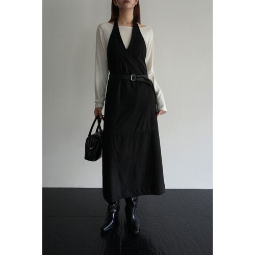 LIVE FOR_EVER东大门㊣实拍女士新款人气连衣裙不含腰带麂皮