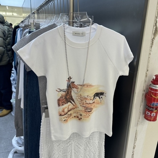 MADCITY/SAGAFURS东大门㊣代购女士新款真品25秋冬T恤不含配饰