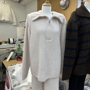 SAGE BRUSH东大门㊣直邮女装新款休闲推荐25秋冬热卖毛衣拉链