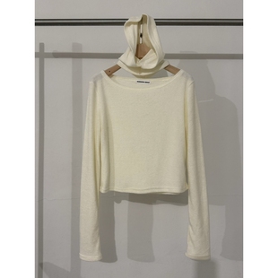 AWESOME SAUCE东大门㊣实拍女士新款推荐时尚长袖T恤含帽子