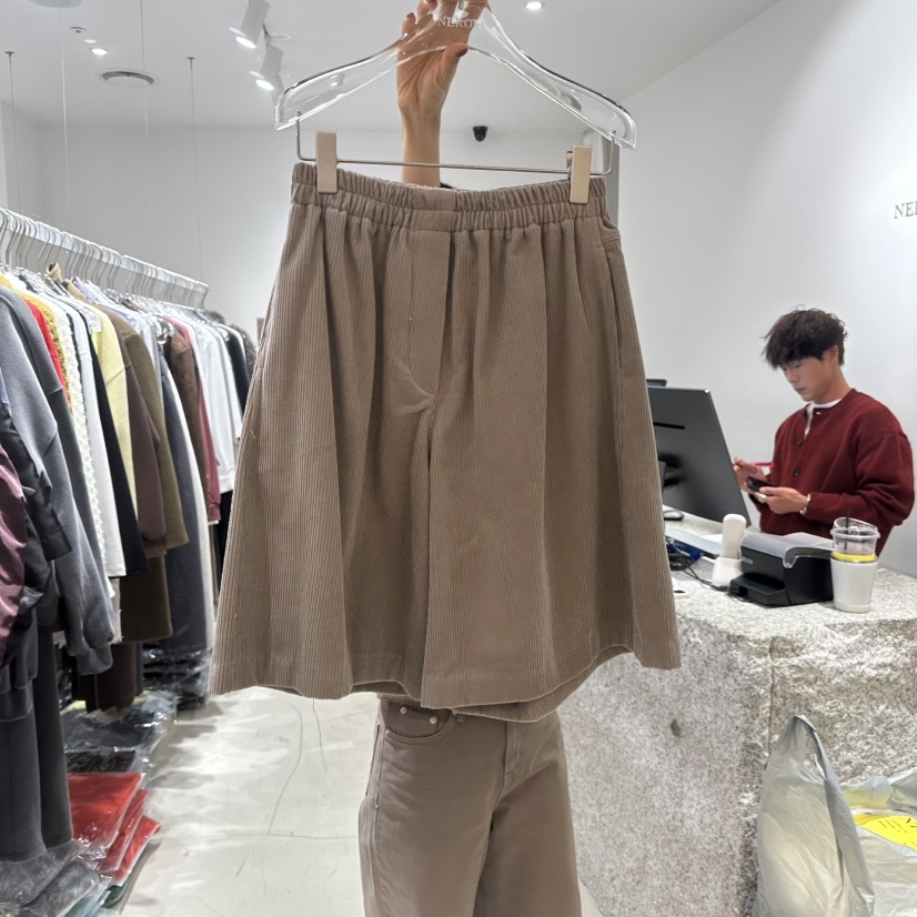 NEROLI 36东大门㊣代购女士新品时尚25秋冬人气真品短裤拉绒