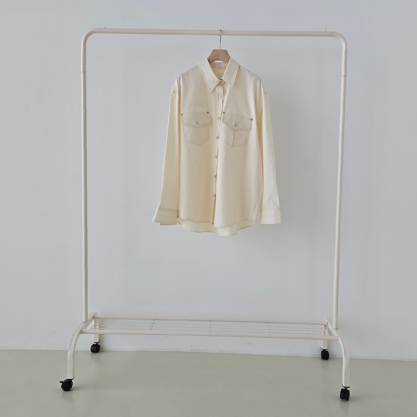 J_SHOP东大门㊣代购女士新品推荐25秋冬人气真品时尚衬衫口袋