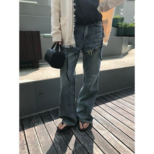 ESCHER东大门直邮㊣女士26秋季新品休闲人气时尚牛仔裤喇叭裤