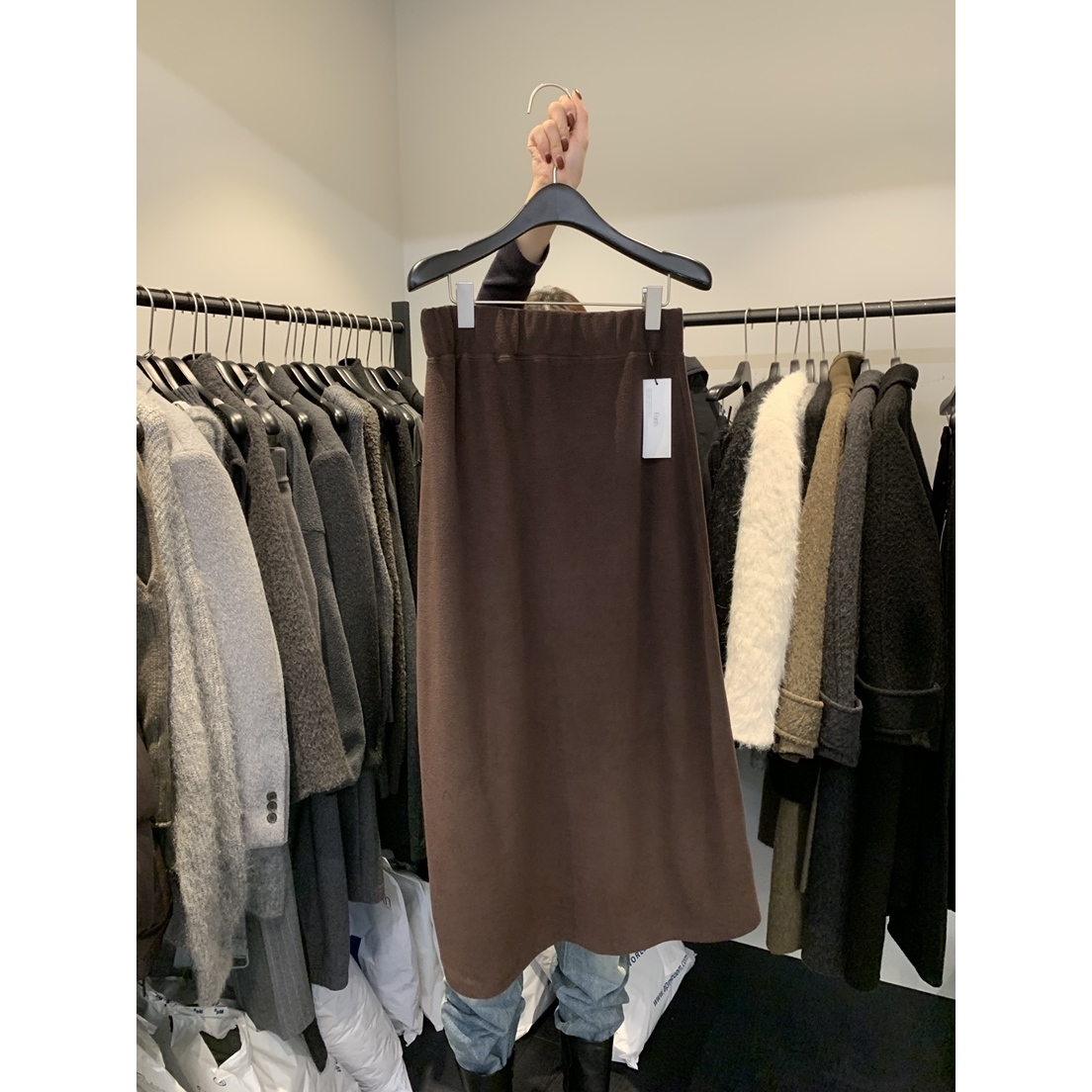 FORTH韩国直邮㊣女装新品真品休闲25秋冬时尚热卖推荐长裙羊毛