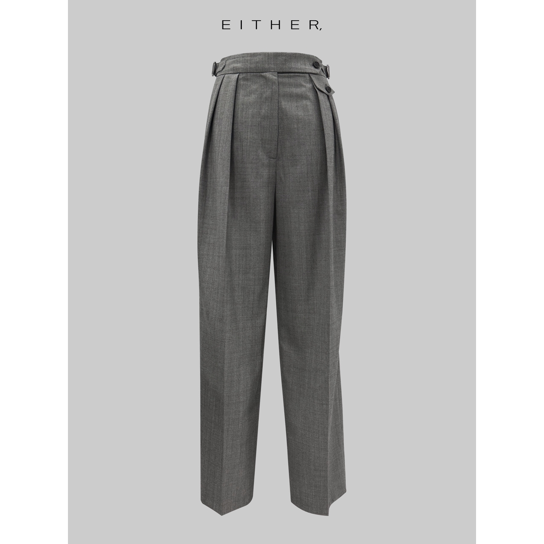 EITHER韩国代购㊣女士新品热卖25秋冬人气时尚真品休闲裤羊毛