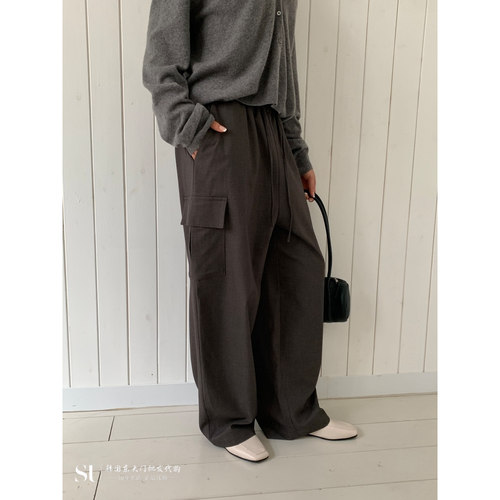 J_SHOP㊣东大门实拍女装26秋季新品人气休闲真品休闲裤羊毛