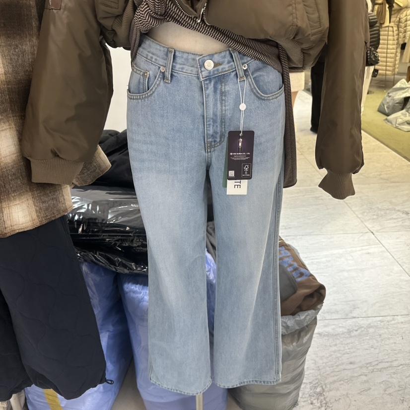 BAGUETTE-P韩国代购㊣女装新品时尚推荐真品牛仔裤内里绒羊毛