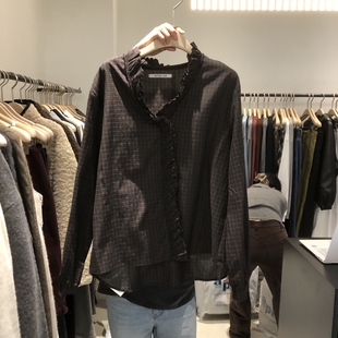 PLATE韩国代购㊣女士新品25秋冬人气推荐时尚休闲热卖真品衬衫