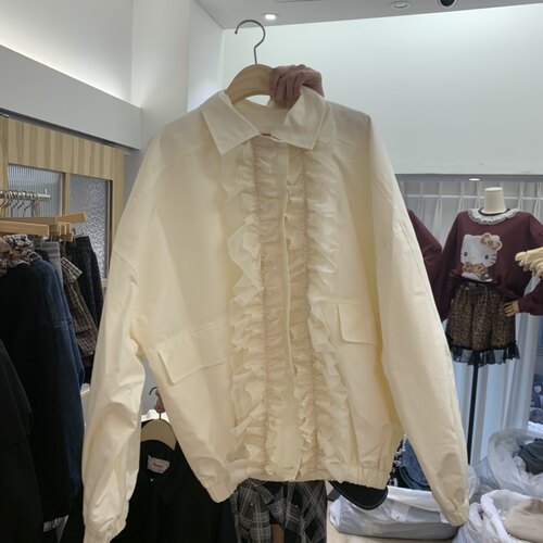 ARANCIA韩国直邮㊣女士26秋季新品时尚推荐人气休闲夹克荷叶边