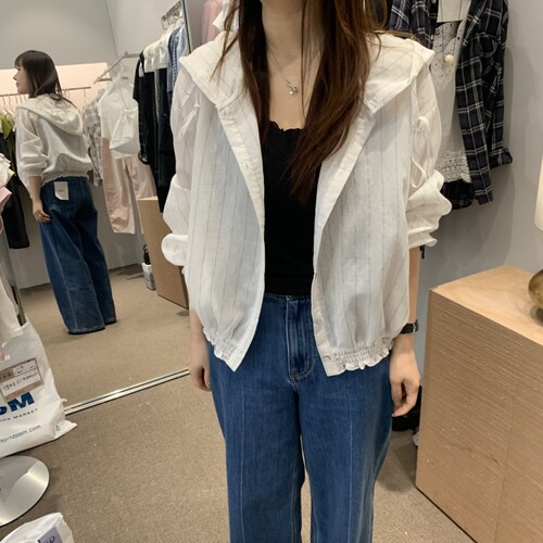 SIHO ARCHIVE韩国代购㊣女装新品26春夏人气衬衫荷叶边连帽