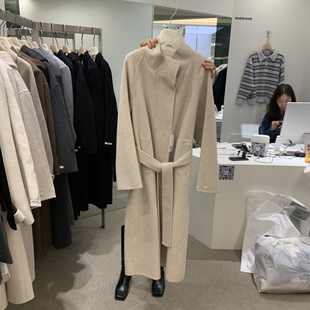 MADELEINE韩国代购㊣女士26秋季新品人气中长款大衣含腰带羊绒