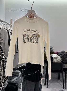 VISUAL SPACE东大门㊣实拍女士新款真品热卖推荐25秋冬长袖T恤
