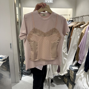 BERTHA韩国直邮㊣女装新款25秋冬热卖人气真品时尚T恤假两件