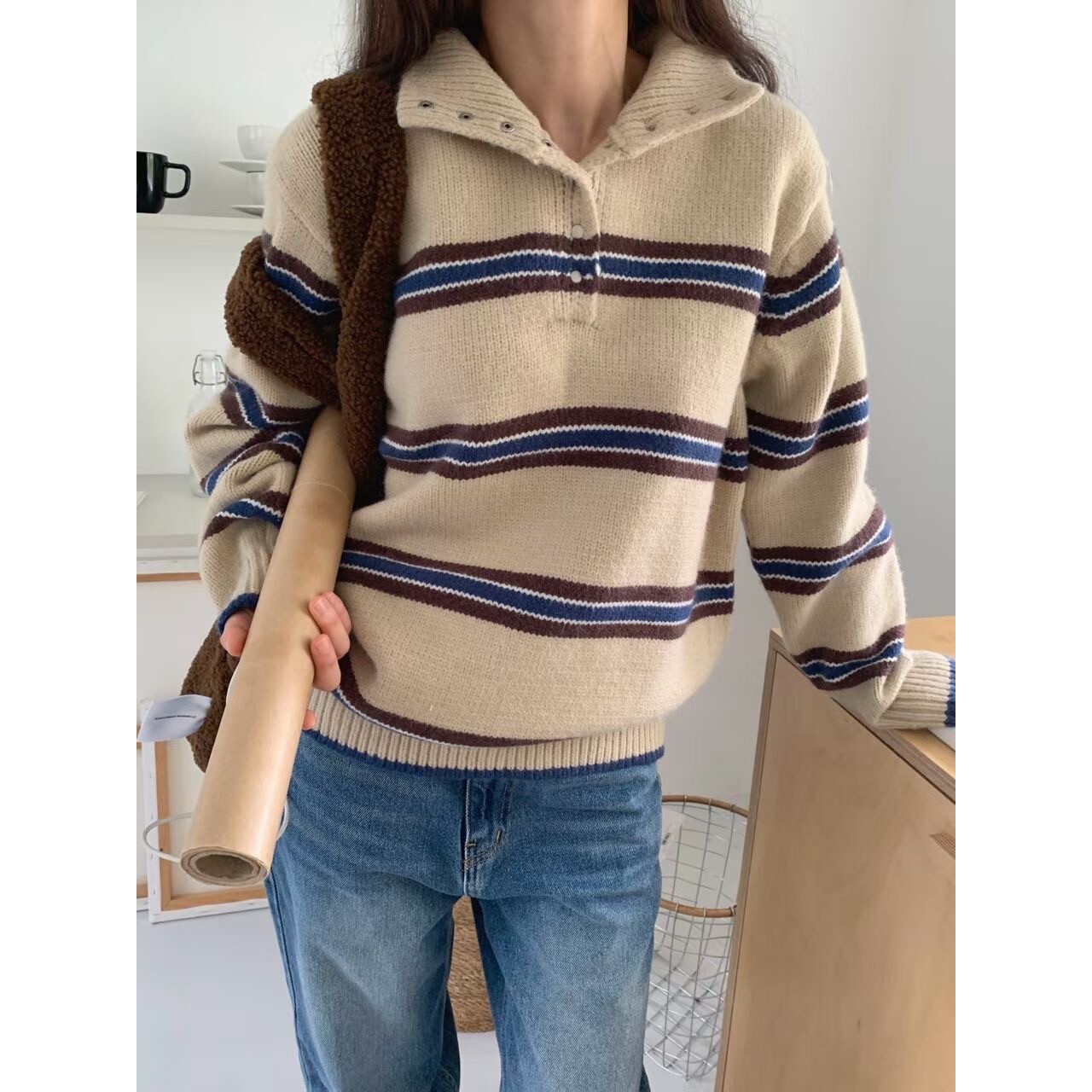 RAMIJ-T韩国直邮㊣女装新品热卖25秋冬推荐真品时尚针织衫