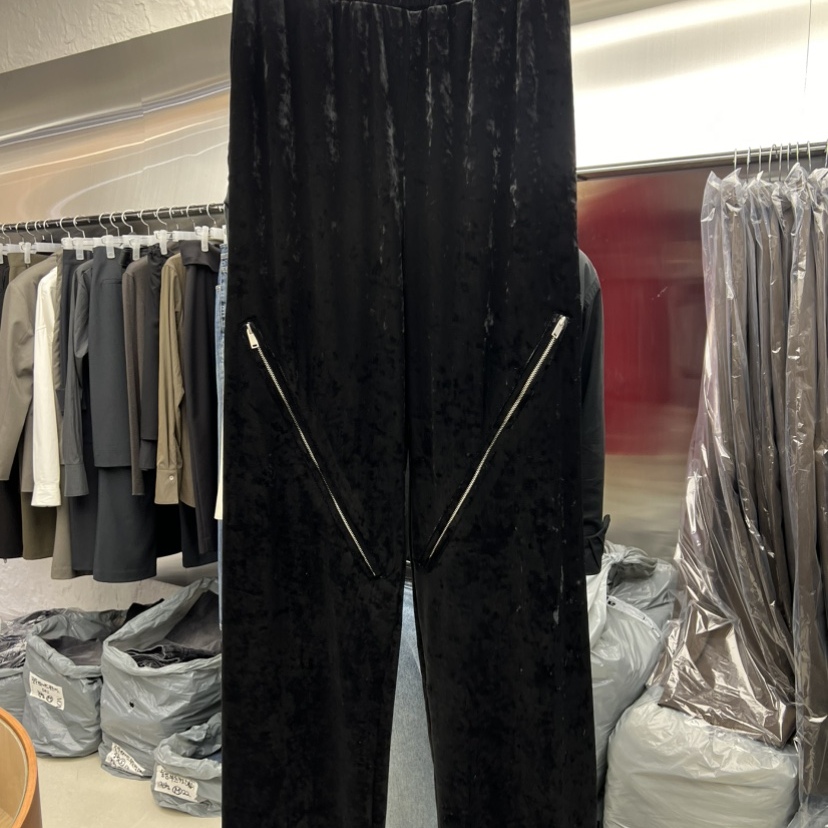 NOVUS东大门㊣直邮女士新款热卖时尚推荐人气休闲裤天鹅绒拉链