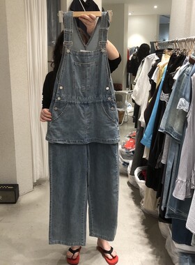 SSENIQUE/SSEMIENNE㊣东大门实拍女装新款休闲背带裤吊带裙