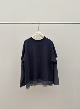 eter/VERSO东大门㊣实拍女装新品时尚真品休闲长袖T恤假两件