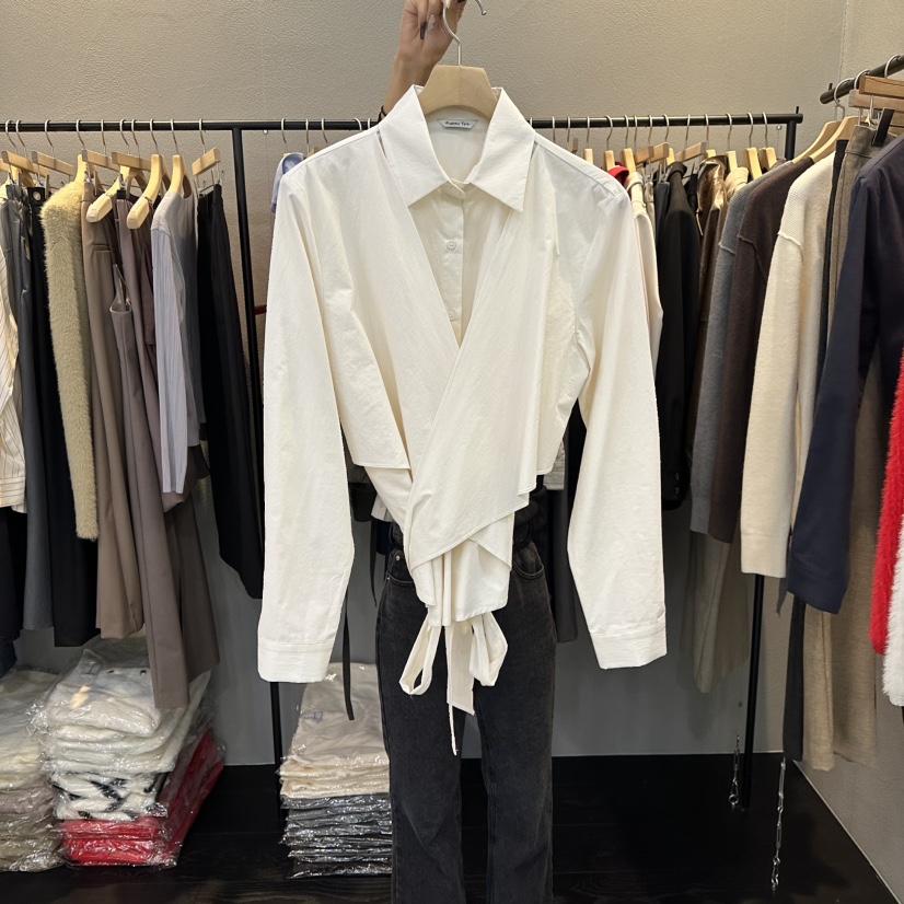 FLAMME TOIT韩国代购㊣女装新款真品休闲推荐时尚衬衫双排扣