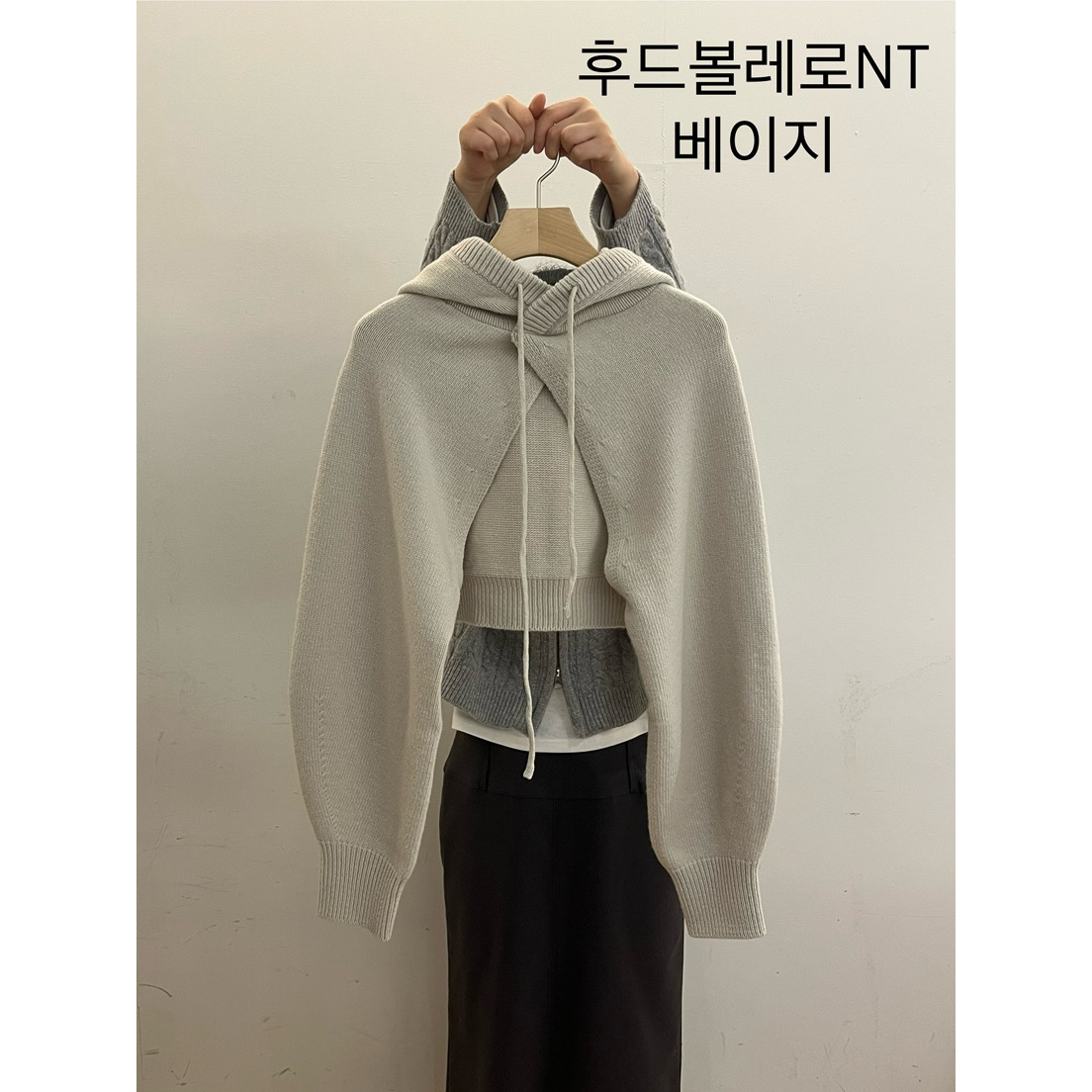 TAUPE韩国代购㊣女士新品人气休闲推荐时尚真品25秋冬针织衫连帽