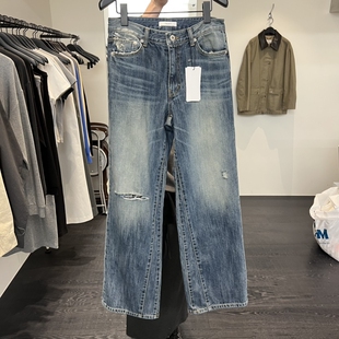 OBJECT东大门㊣代购女装新品推荐休闲25秋冬人气时尚牛仔裤