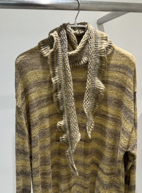 MARAN东大门㊣实拍女装新品人气25秋冬休闲围巾披肩围巾条纹