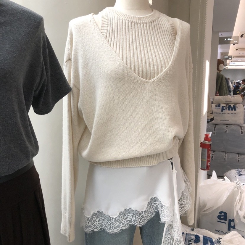 MURR东大门㊣实拍女装新品热卖休闲真品25秋冬毛衣不含内搭羊毛