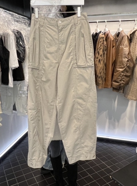 OUS/INCH东大门㊣直邮女士新款时尚真品热卖休闲裤春款褶皱