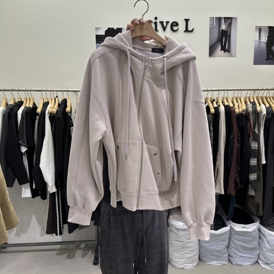 VIVEL东大门㊣直邮女装新款休闲真品推荐夹克拉链内里绒高领